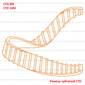 Ремень зубчатый полиуретановый CTD 1000 C8M CARBON