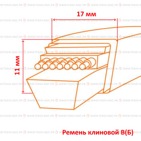 Ремень клиновой B(Б)-1590